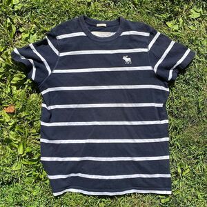 Abercrombie-fitch Men's Navy and Blue Shirt